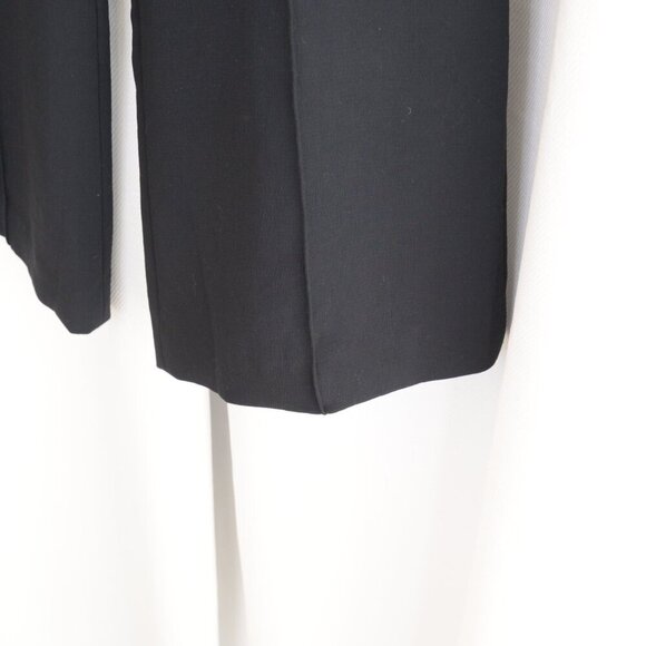 Aritzia Wilfred Nolay High Rise Wide Leg Flare Cropped Crepe Black Pants Sz 8 - Picture 5 of 7